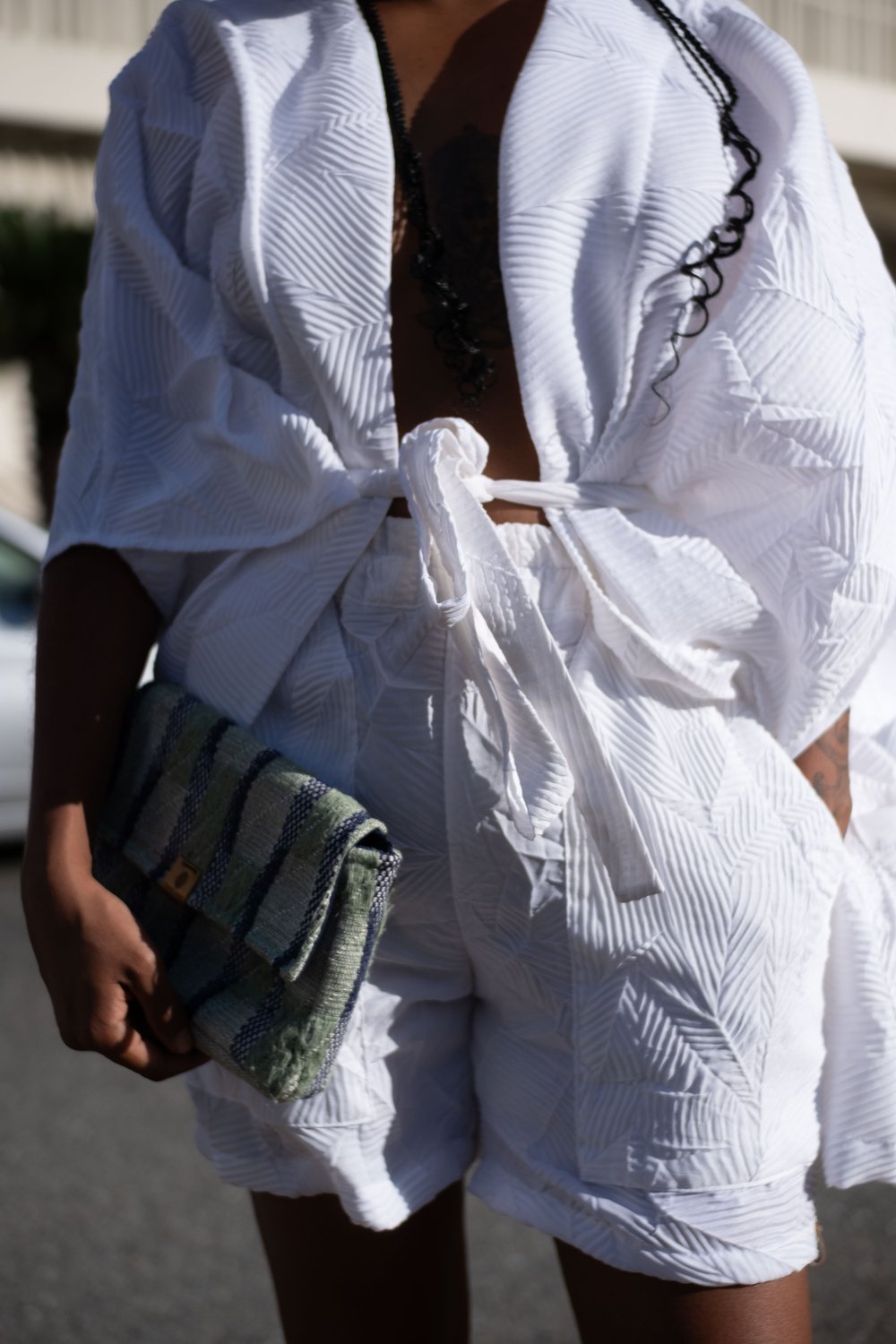 Crushed White Kimono