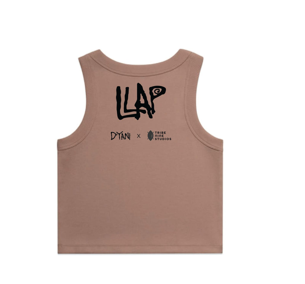 Dutchpot Ribbed Tank Hazy Pink — Dyani x Tribe Nine front