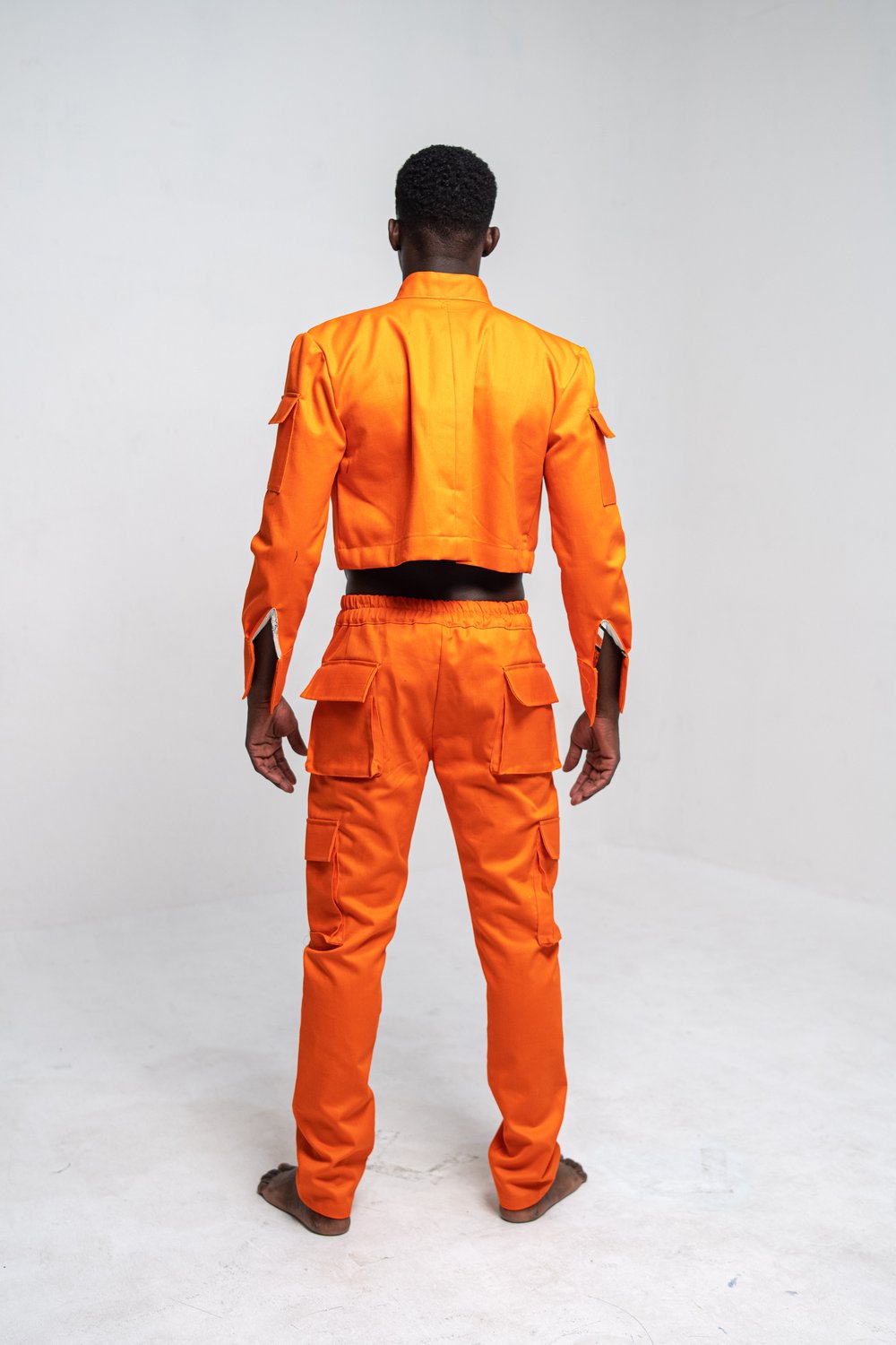 Fire Orange Crop Jacket