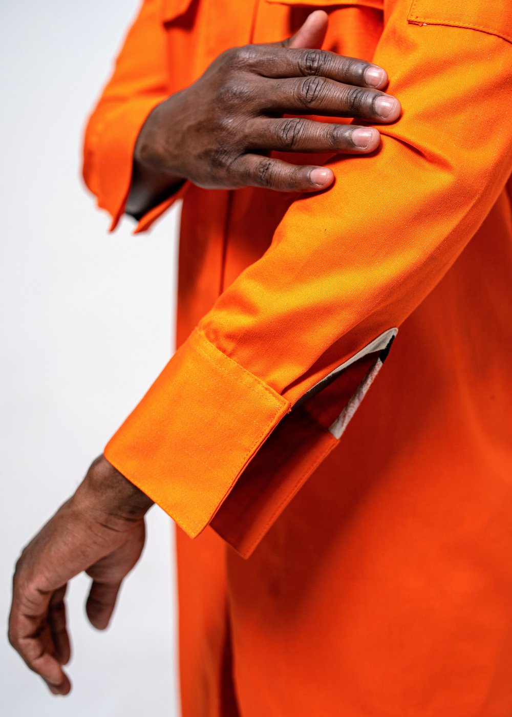 Fire Orange Longline Combat Jacket